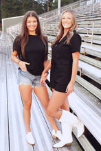 Load image into Gallery viewer, Talking Tennessee Black Denim Romper
