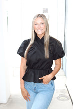 Load image into Gallery viewer, Cross My Heart Black Top
