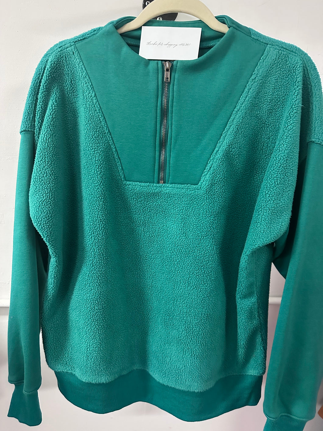 Back on Track Green Sweatshirt