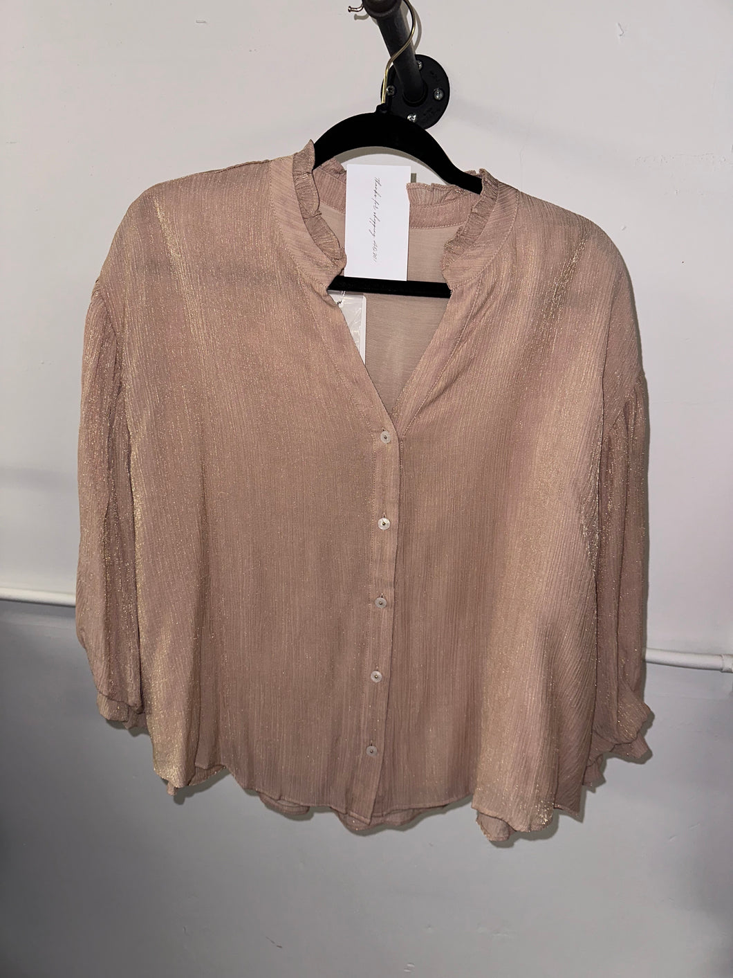 A Subtle Shimmer Taupe Top