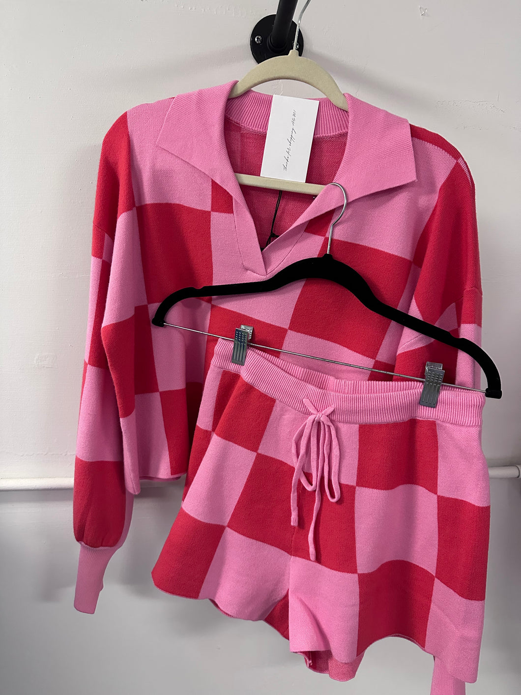 Bold Barbie Pink Checkered Set