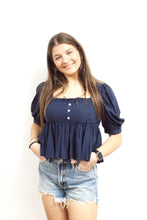 Load image into Gallery viewer, Hotty Toddy Navy Top
