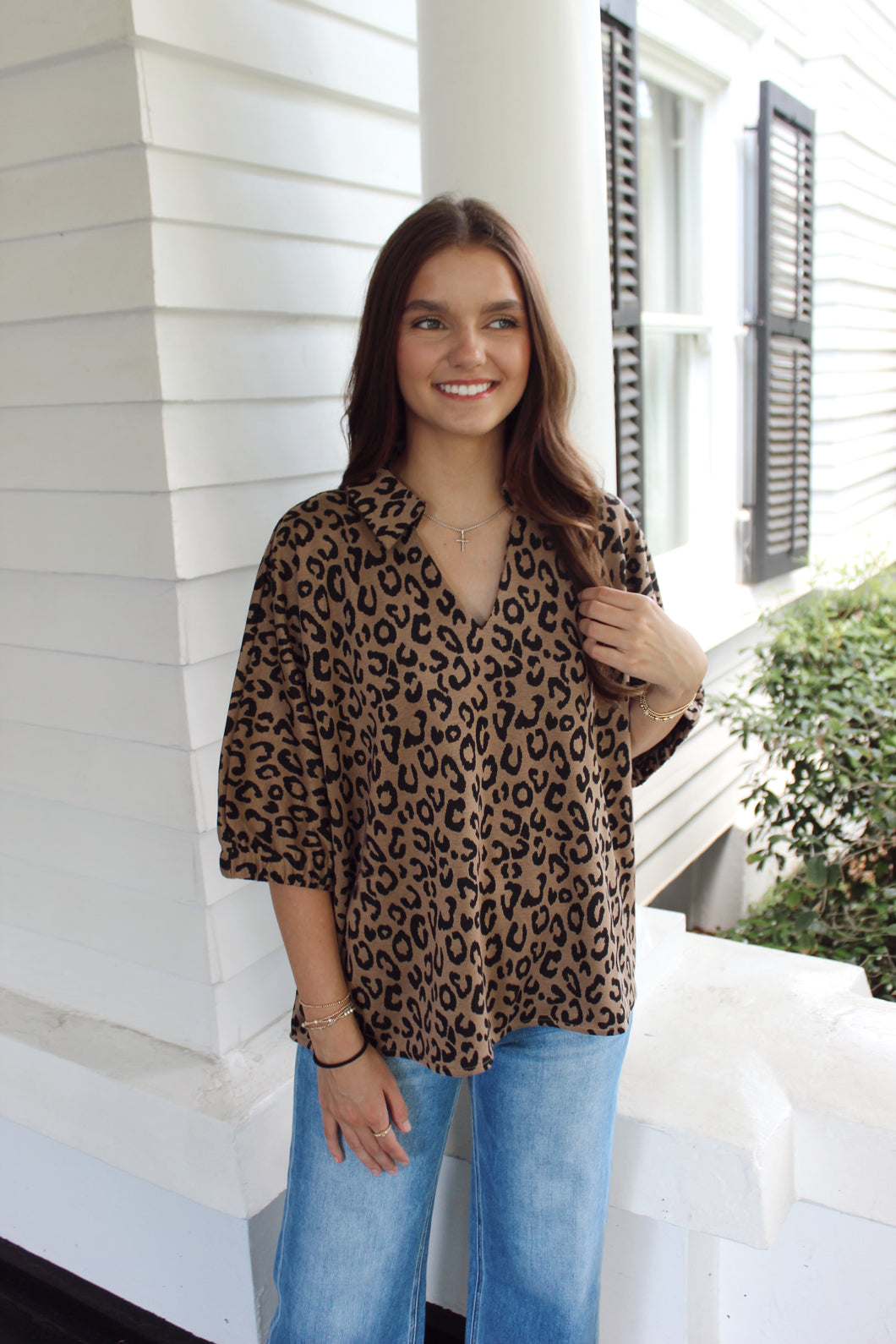 Cheetah Looks Sweater Top