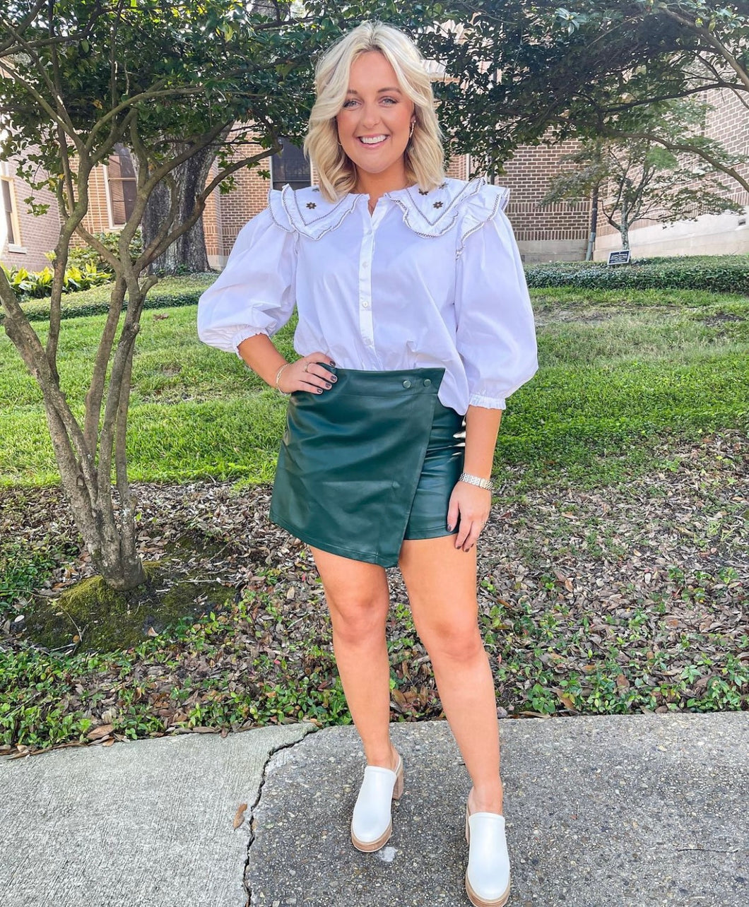 Forest Green Skort